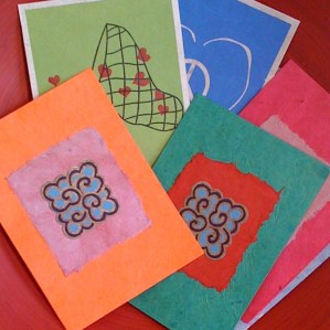 Hand made cards from Bhaktapur